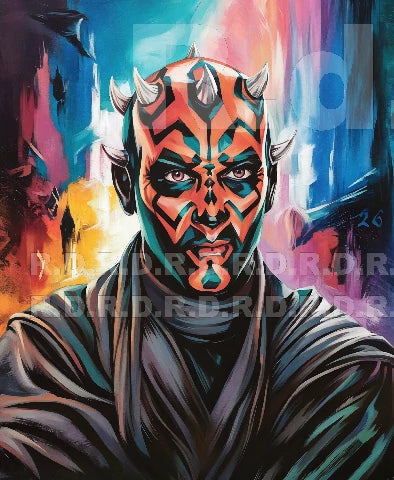 45x55 cm. Darth Maul - edizione limitata 3/30 con certificato